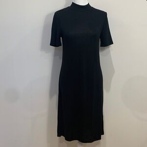 Banana Republic XS black dress mock neck short sleeve